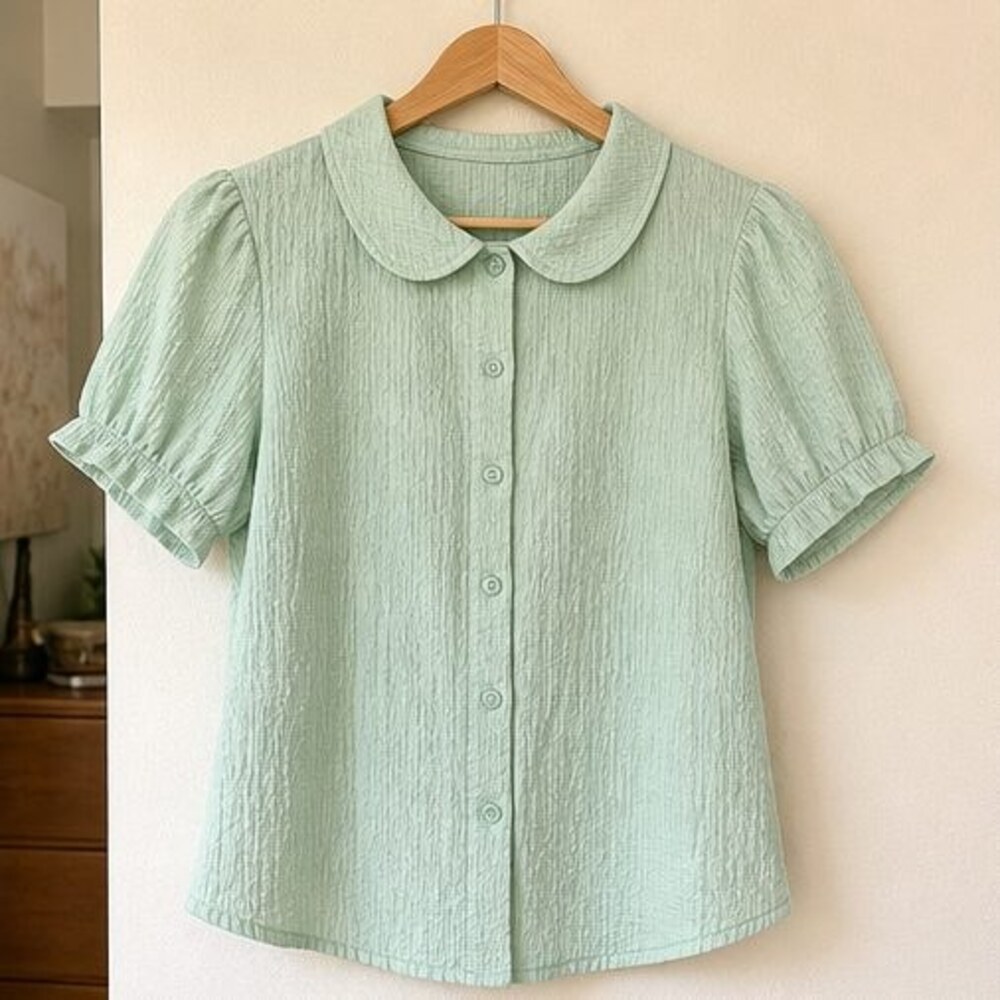 Blue Peplum Top